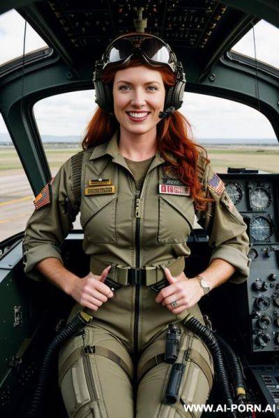 Apache helicopter background, apache helicopter pilot suit, apache helicopter pilot coverall, ah-4 apache pilot suit, us army apache helicopter pilot helmet, with a military helicopter pilot helmet, in a helicopter base, us army helicopter pilot vest, - ai-porn.ai on pornintellect.com