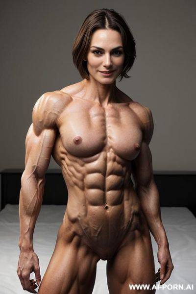 ((1 short slender smiling woman)), ((female face k knightley)), (very slender), (very gaunt), (very lithe), (very lean), (very sinewy), very veiny, very angular, very hollowcheeked smiling face, - ai-porn.ai on pornintellect.com