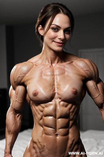 ((1 short slender smiling woman)), ((female face k knightley)), (very slender), (very gaunt), (very lithe), (very lean), (very sinewy), very veiny, very angular, (very hollowcheeked smiling face), - ai-porn.ai on pornintellect.com