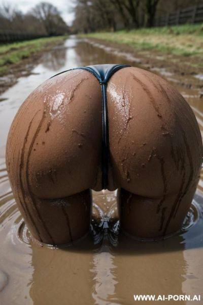 Face down ass up with face in a puddle of muddy water big ass micro bikini - ai-porn.ai on pornintellect.com