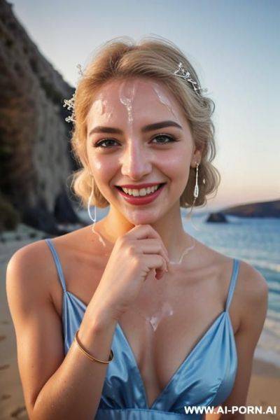Cum all over her face, topless - ai-porn.ai on pornintellect.com