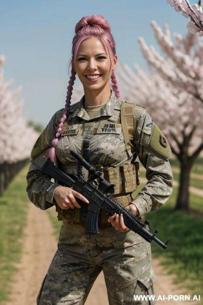 Beautiful woman with cum in face , and standing naked so her pussy flairs - ai-porn.ai on pornintellect.com