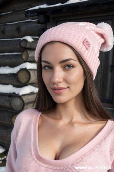(topless), (cozy log cabin), (topless), (beanie), (ski pants), (slutty smirk), (winter setting), (topless), (no top) - ai-porn.ai on pornintellect.com