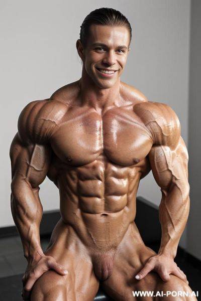 (bedroom background), (real life), pallid skin, shiny skin, white skin, realistic hard nipple, ((nude)), ((naked)), (big boobs) (frontal view), sitting on ground, hard nipple, ((short)), look straight - ai-porn.ai on pornintellect.com