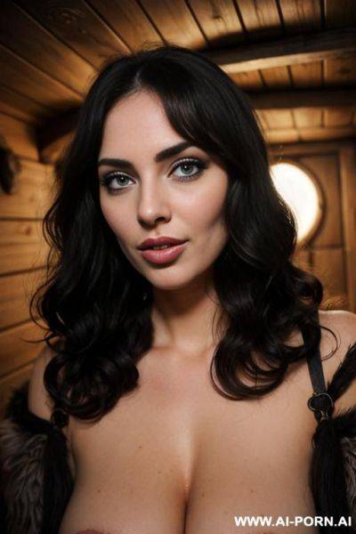 An arabian princess, age boobs, large areolas, a bit of curve to her body, fat pussy, is being fucked in missionary, she has thick eyebrows, nose, big almond eyes, round face with chubby cheeks, age body - ai-porn.ai on pornintellect.com