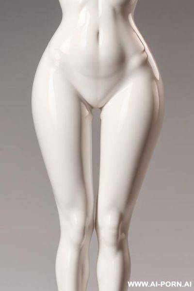 Porcelain white nude statue, very fit hourglass wide figure, nude fit waist closeup zoom picture, porcelain statue, wide hips close zoom details, wide inner gap between legs - ai-porn.ai on pornintellect.com