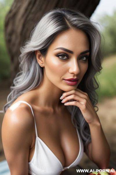 Beautiful natural heavy oval titties. best titties in the world. best quality eyes. sexy eyes. arabic supermodel. detailed face, depth of field. perfect breasts. fit. beautiful face. erotic. aroused. - ai-porn.ai on pornintellect.com