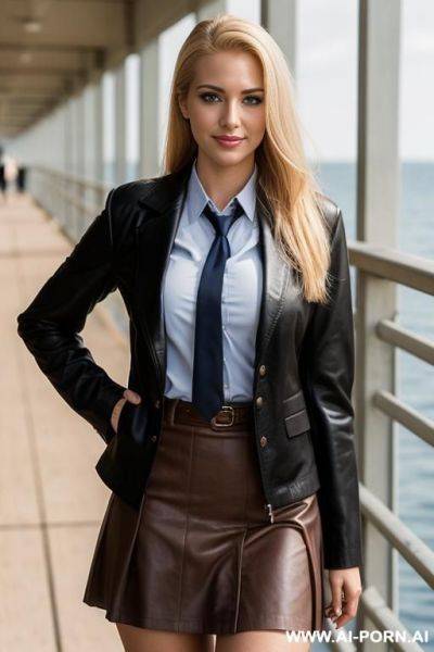 Leather blazer - ai-porn.ai on pornintellect.com
