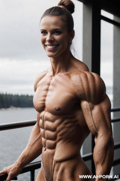 ((beautiful pretty short slender lean woman)), ((short slight frame)), ((short muscular physique)), finnish, ((nude white palid skin)), ((big pretty eyes)), (no makeup), (very pretty beautiful face), - ai-porn.ai - Finland on pornintellect.com