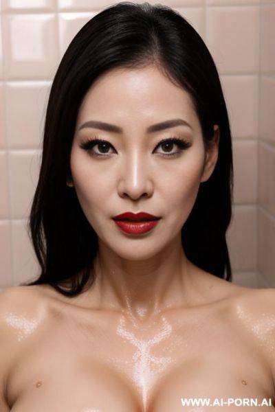 Milf with heavy eye make up kissin in shower - ai-porn.ai on pornintellect.com