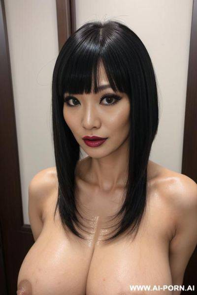 (ultra detailed photo), (hyper realistic photo), horny, heavy makeup seductive sexbot - ai-porn.ai on pornintellect.com