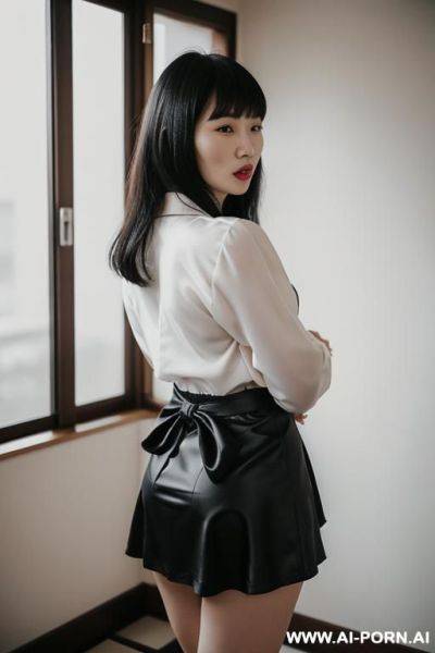 Japanese woman grabs another womans butt and lifts her - ai-porn.ai - Japan on pornintellect.com