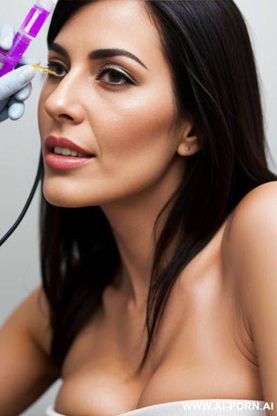 Woman woman recieves vitamin injection - ai-porn.ai on pornintellect.com