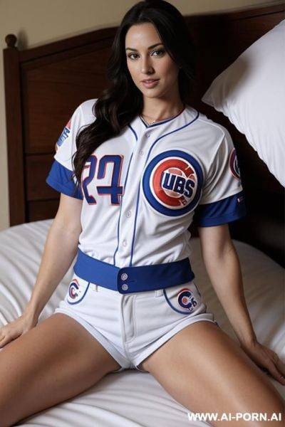(chicago cubs jersey) (laying in bed) - ai-porn.ai on pornintellect.com