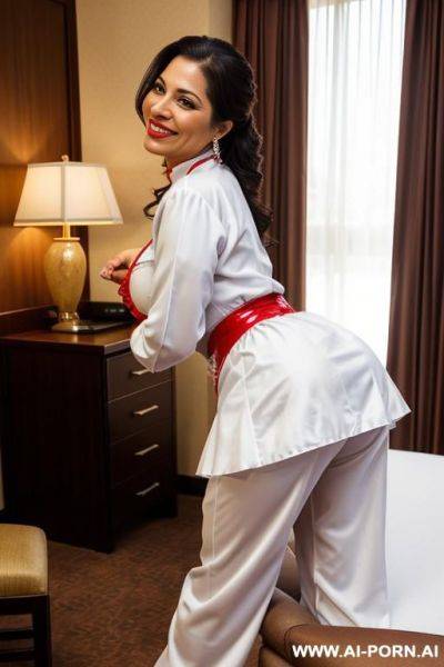 (hotel room) (smiling) (bending down) (close up) - ai-porn.ai on pornintellect.com