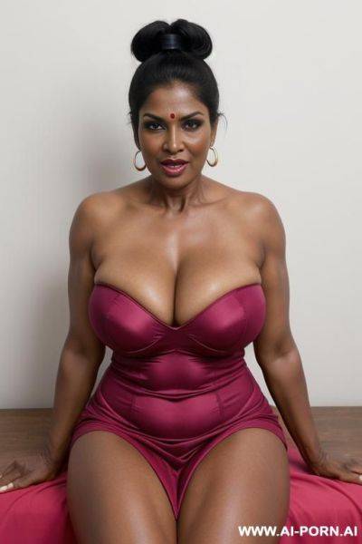 Cuckold gilf, bold makeup, big lips, open mouth, erotic, - ai-porn.ai on pornintellect.com