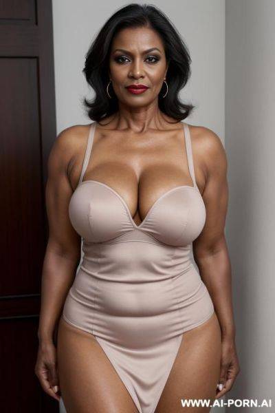 Cuckold gilf, bold makeup, big lips, open mouth, erotic, looking at viewer - ai-porn.ai on pornintellect.com