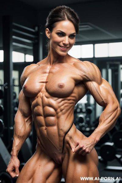 (naked), (nude), (shortest most muscular white woman only), ((((short sinewy gaunt slender actress k. knightley)))), ((short)), ((very white pallid skin)), ((perfect hard erotic pink rosy nipples)), hard - ai-porn.ai on pornintellect.com