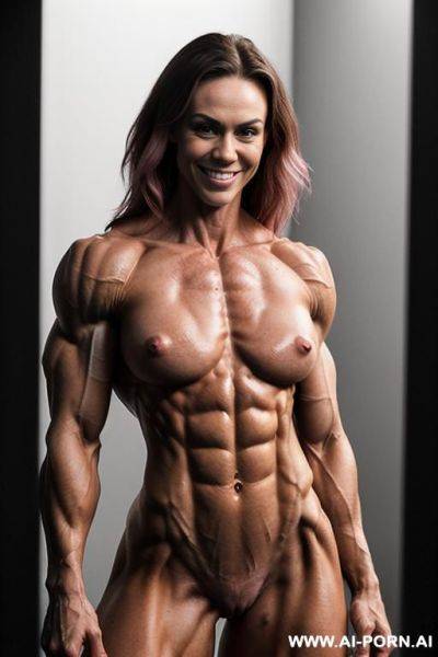 (naked), (nude), (shortest most muscular white woman only), ((((sinewy gaunt slender actress rooney m.)))), ((short)), ((very white pallid skin)), ((perfect hard erotic pink rosy nipples)), hard & - ai-porn.ai on pornintellect.com