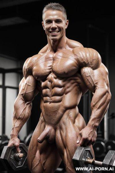 (gray background), (naked), (nude), (shortest most muscular finnish woman only), ((((sinewy gaunt slender finnish actress with extreme musculature)))), ((short)), ((very white pallid skin)), ((perfect hard - ai-porn.ai - Finland on pornintellect.com