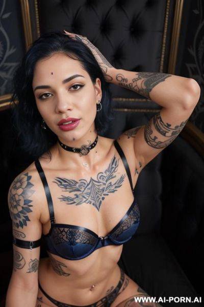 Bdsm very tight shibari, covered in cum, red face with shocked expression, latex bondage, exposed breasts - ai-porn.ai on pornintellect.com