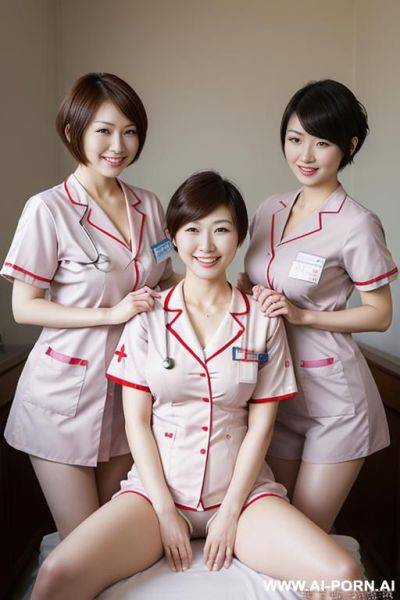 2 woman nurse russian-japanese - ai-porn.ai - Japan on pornintellect.com