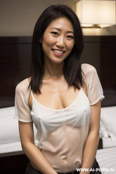 White see through shirt, night time, (photorealistic), (ultra detailed photo), (hyper realistic photo), ( dichen lachman ) - ai-porn.ai on pornintellect.com