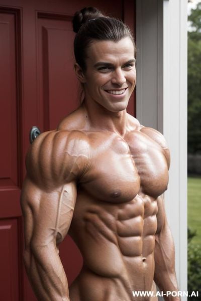 (naked fbb), (nude fbb), looking at the camera, beautiful eyes, ultra detailed, best quality, finely detail, ultra detailed muscles, pussy, narrow slender waist, ((very white body)), (extremely - ai-porn.ai on pornintellect.com