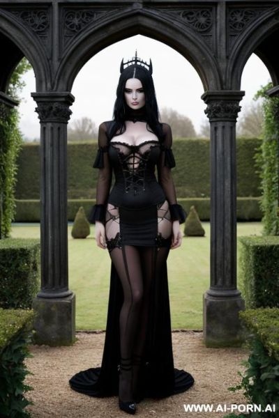 Pretty, 30, perfect body, walled garden background, naked. - ai-porn.ai on pornintellect.com