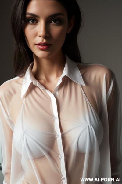 Woman in a transparent shirt. - ai-porn.ai on pornintellect.com