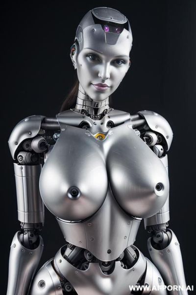 ((realistic very detailed total robotic meccanics body, beautiful cyborg robot woman)),(( to four k quality)) ( plastic-metallic meccanics big boobs total skin latex white) natural face, completely made of metal skin with long legs with boots. - ai-porn.ai on pornintellect.com