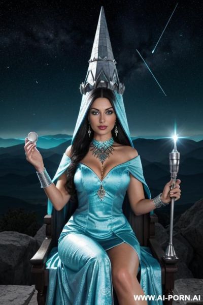 Stargazer woman, brunette, ultra detailed, best quality, finely detail, highly detailed face, highly detailed eyes, exspressive eyes, best quality eyes, highly detailed hands, highly detailed skin, - ai-porn.ai on pornintellect.com