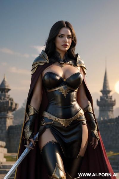 Champion of cyrodiil, inely detail, ultra detailed face, highly detailed skin, highly detailed hands, looking at viewer, (eye contact), noble face exspressions, eyes like gimlets, well fit figure, - ai-porn.ai on pornintellect.com