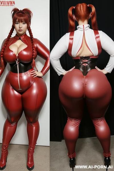 Woman cosplayer in full eva pilot color suit ultra realistic, ((((plus size model))) ,(((big wide hips ))),((celulitis long legs)) ((thicc body)) - ai-porn.ai on pornintellect.com