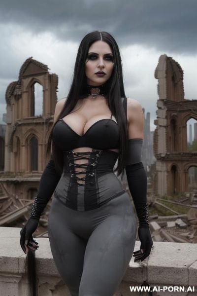 (((beautiful face, gorgeous body, athletic figure, wide hips and juicy thighs, natural breasts, athletic physique))) (((long straight hair, gothic makeup, gothic woman))) (((hot woman, hot milf, sexy))) - ai-porn.ai on pornintellect.com