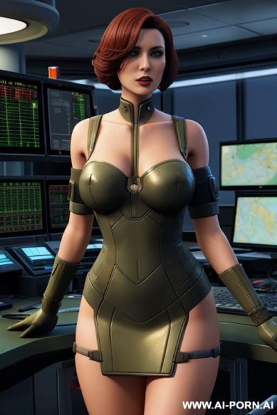 X-com woman solder, in the x-com headquarters - ai-porn.ai on pornintellect.com