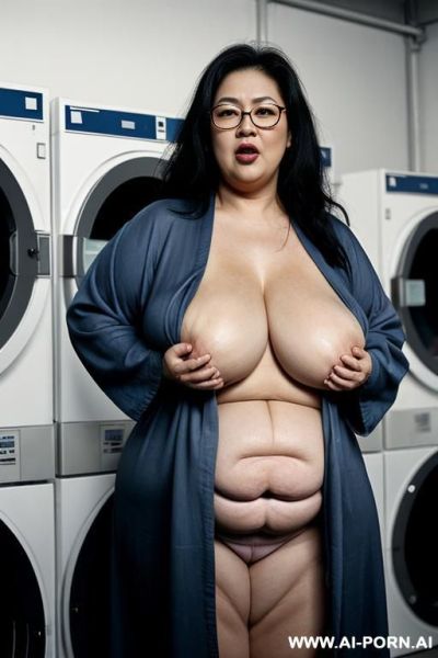 Asian lady ugly, wrinkles, old. flash tits, tongue out. drooping breasts and big nipples. - ai-porn.ai on pornintellect.com