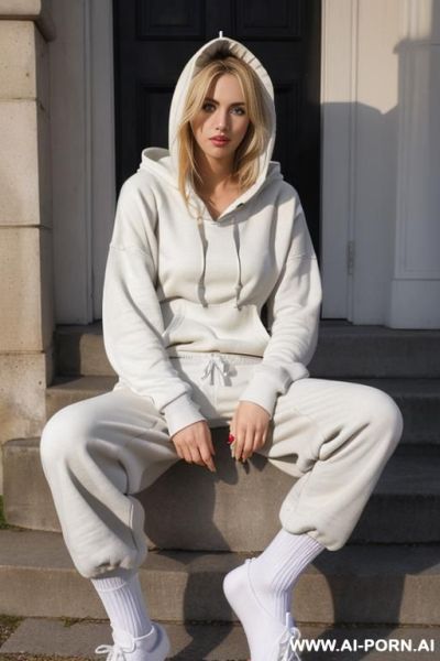 (socks), (baggy pants), (open hoodie) - ai-porn.ai on pornintellect.com