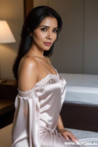 ((middle eastern)), (asin), ((nightgown satin )), (pretty face), (detailed face), (soft slutty smile), (perfect), (natural lighting), ((highly detailed photo)) - ai-porn.ai on pornintellect.com