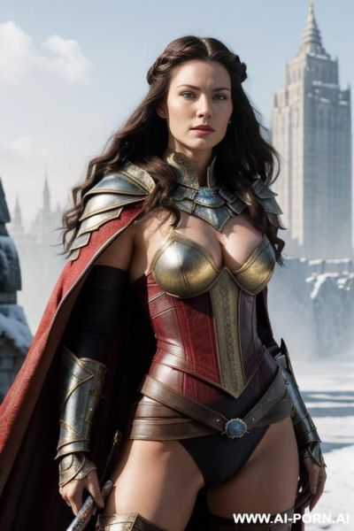 Champion of empire, woman, finely detail, ultra detailed face, highly detailed skin, highly detailed hands, looking at viewer, (eye contact), noble face exspressions, eyes like gimlets, well fit - ai-porn.ai on pornintellect.com