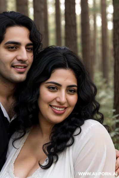 Arab woman giving a hug to a white male - ai-porn.ai on pornintellect.com