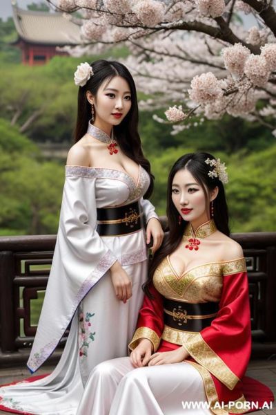 Chinese qeen, lace dress, chinese clothes, traditional clothes, chinese wedding, old china outfit, skirts size l - ai-porn.ai - China on pornintellect.com