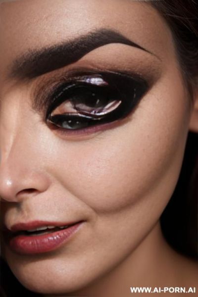 Kinky mistress having dominant eye contact, feisty eyes closeup - ai-porn.ai on pornintellect.com