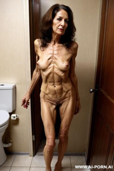 (((very old women))), superhot superskinny, extreme beautiful, mature, slutty bitch, hairy pussy, ((totally naked)), ((completely naked)), - ai-porn.ai on pornintellect.com