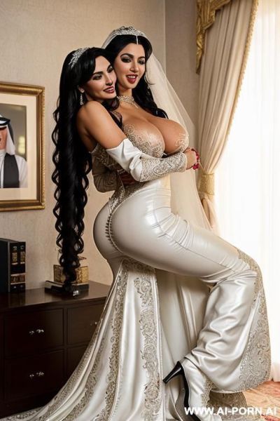 ((((arab rap milf h)))) with ((((((gigantic tits)))))) and (((long hair))), (makeup) , (((boots))) ((((big ass)))) (((((woman straddling a man))))) - ai-porn.ai on pornintellect.com