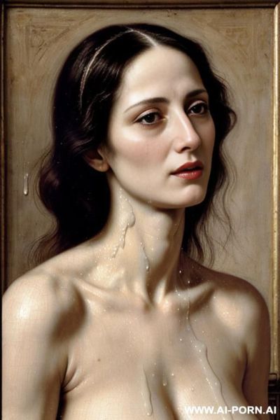 Italian renaissance painting, topless, dense white cum dripping from her face, showing boobs - ai-porn.ai - Italy on pornintellect.com
