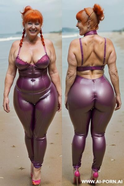 ((very older women polish gilf, ))(large big very long hanging saggy gigantic boobs, ))(( woman with high heels)) (enjoying promiscuity, showing ass hole, a old face woman, topless, old mature, keep same face, very hairy pussy,(( sexy very older woman - ai-porn.ai - Poland on pornintellect.com