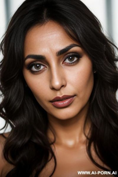 Turkish, big eyes, tanned skin, wavy hair, heavy dark eye makro - ai-porn.ai - Turkey on pornintellect.com