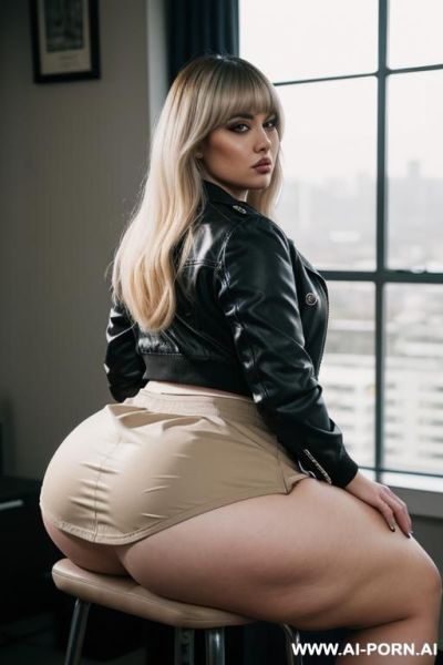 ((fat ass)), celulitis legs ((thicc body)) ,perfect round ass ,((big booty )),((wide-hips)) thicc curvy model ,full side view - ai-porn.ai on pornintellect.com