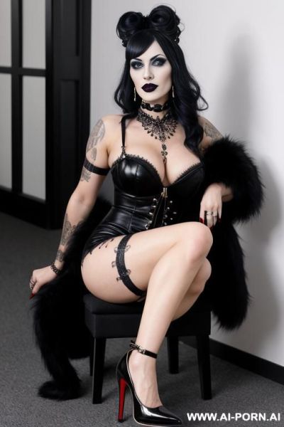 Goth woman, 30 years old, high heels - ai-porn.ai on pornintellect.com